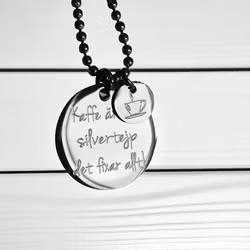 Halsband Kaffe och silvertejp