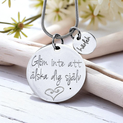 Graverat halsband Glöm att älska dig själv