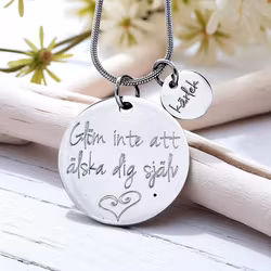 Graverat halsband Glöm att älska dig själv