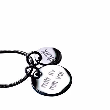Graverat halsband "mitt liv mitt val