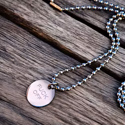 Graverat halsband FUCK OFF