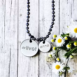 Personligt graverat halsband #Livet