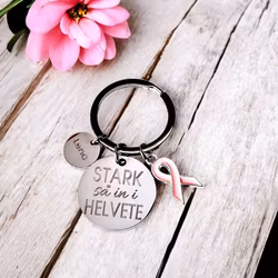 Nyckelring STARK som in i HELVETE med personlig tag