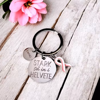 Nyckelring STARK som in i HELVETE med personlig tag