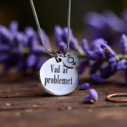 Graverat halsband " Vad är problemet"