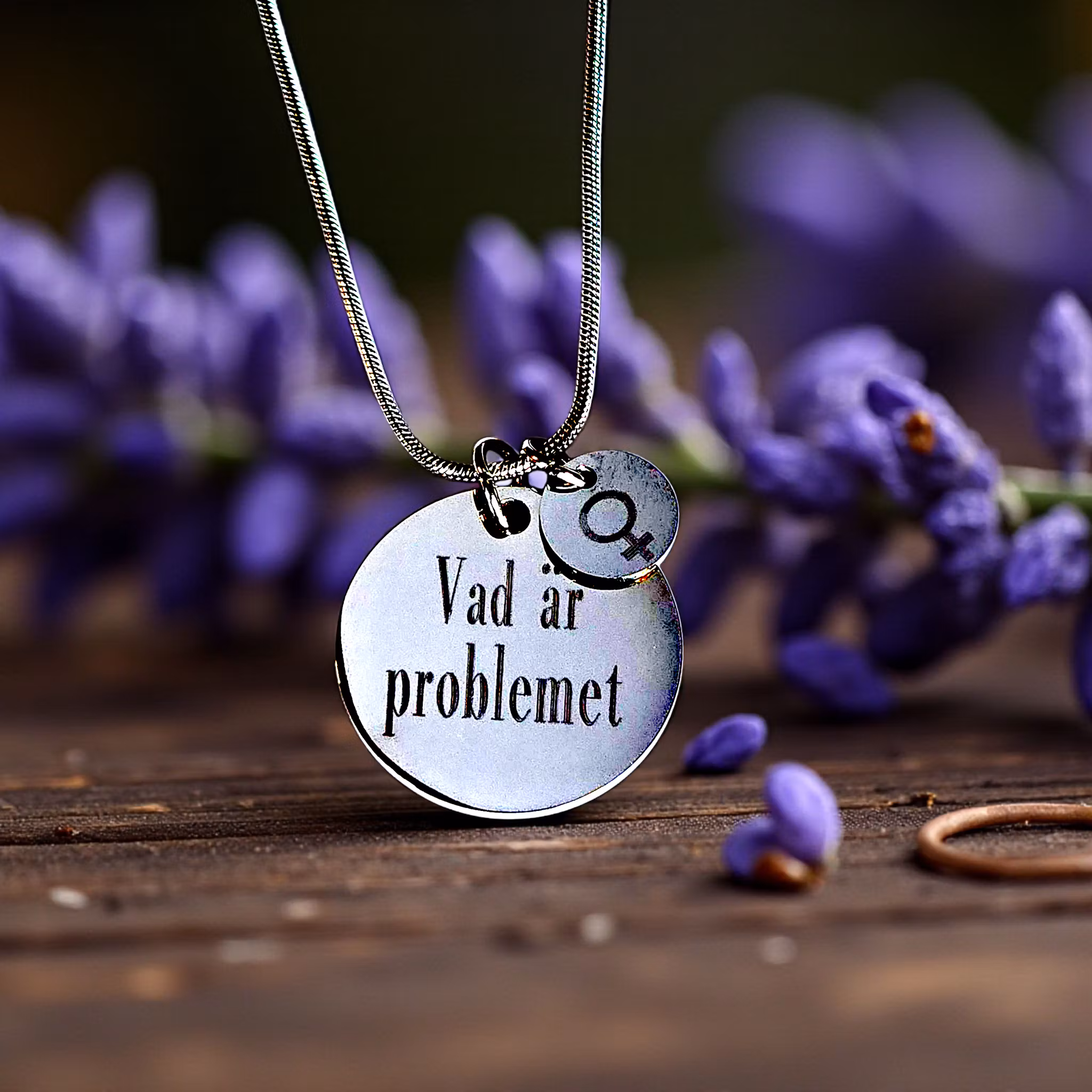 Graverat halsband " Vad är problemet"