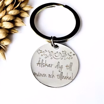 Nyckelring Till månen och tillbaka