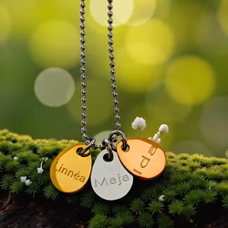 Graverat halsband Tre droppar