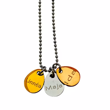 Graverat halsband Tre droppar