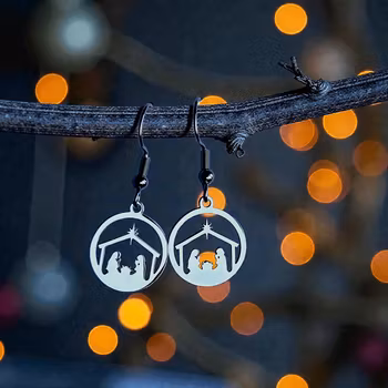 Örhängen Julkrubba