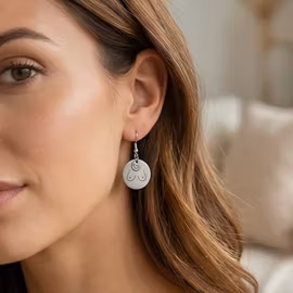 Love your boobs! Earrings Laser engraved