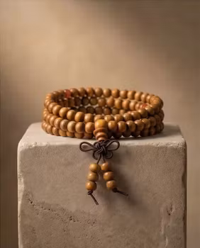 Smycke  med träpärlor