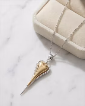 Halsband Dubbelhjärta kedja