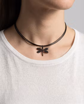 Halsband Svart Slända