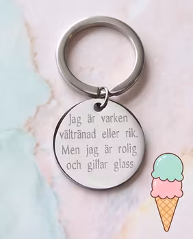 Nyckelring Gillar Glass