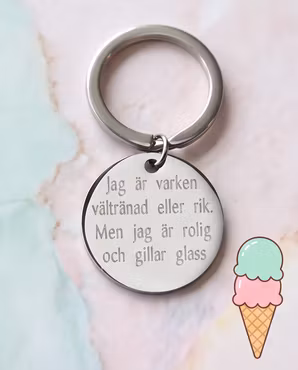 Nyckelring Gillar Glass