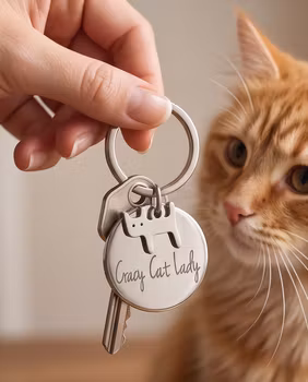 Nyckelring Crazy Cat Lady