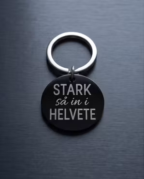 Nyckelring STARK så in i HELVETE SVART