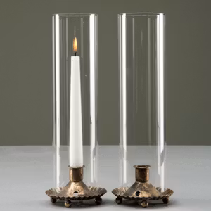 Ljuslykta Cylinder antik guld