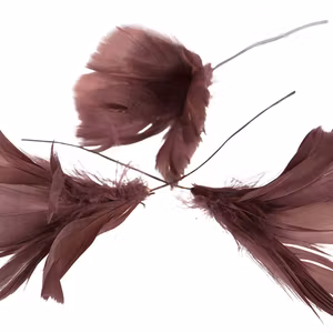 Fjäder Trådad Blom Mörkrosa