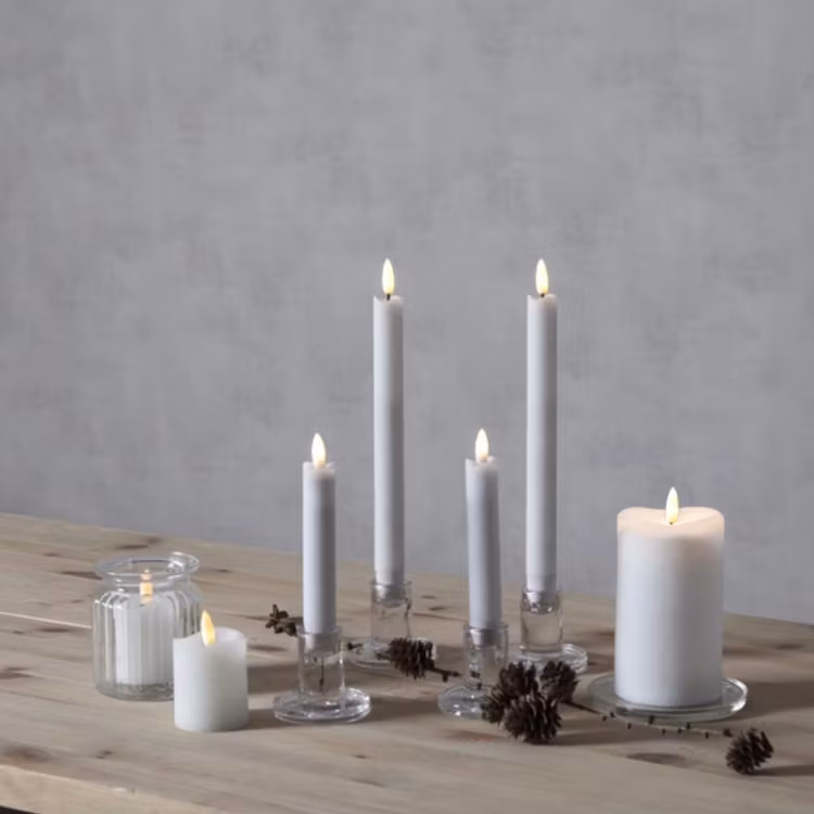 Led Antikljus 2 pk Flamme Vit