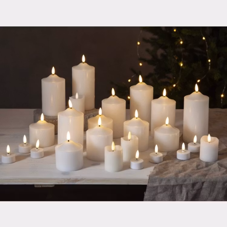 Led Blockljus Flamme mellan