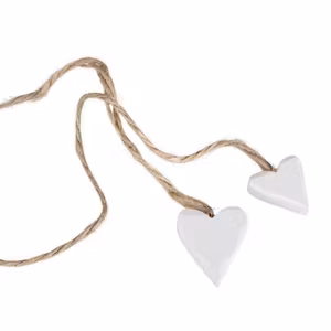 Trähjärta/Rep 2st Vit