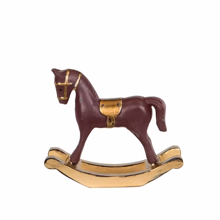 Gunghäst mörkröd/guld