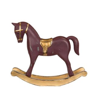 Gunghäst mörkröd/guld stor