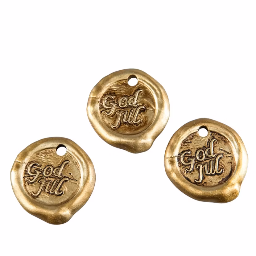 God jul sigill röd guld 10 st