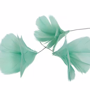 Fjäder Trådad Blom Ljus Turkos