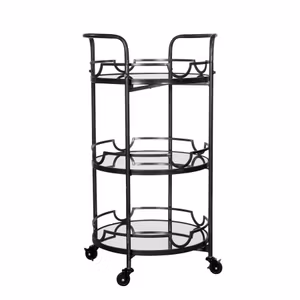 Drinkvagn Spegel Svart