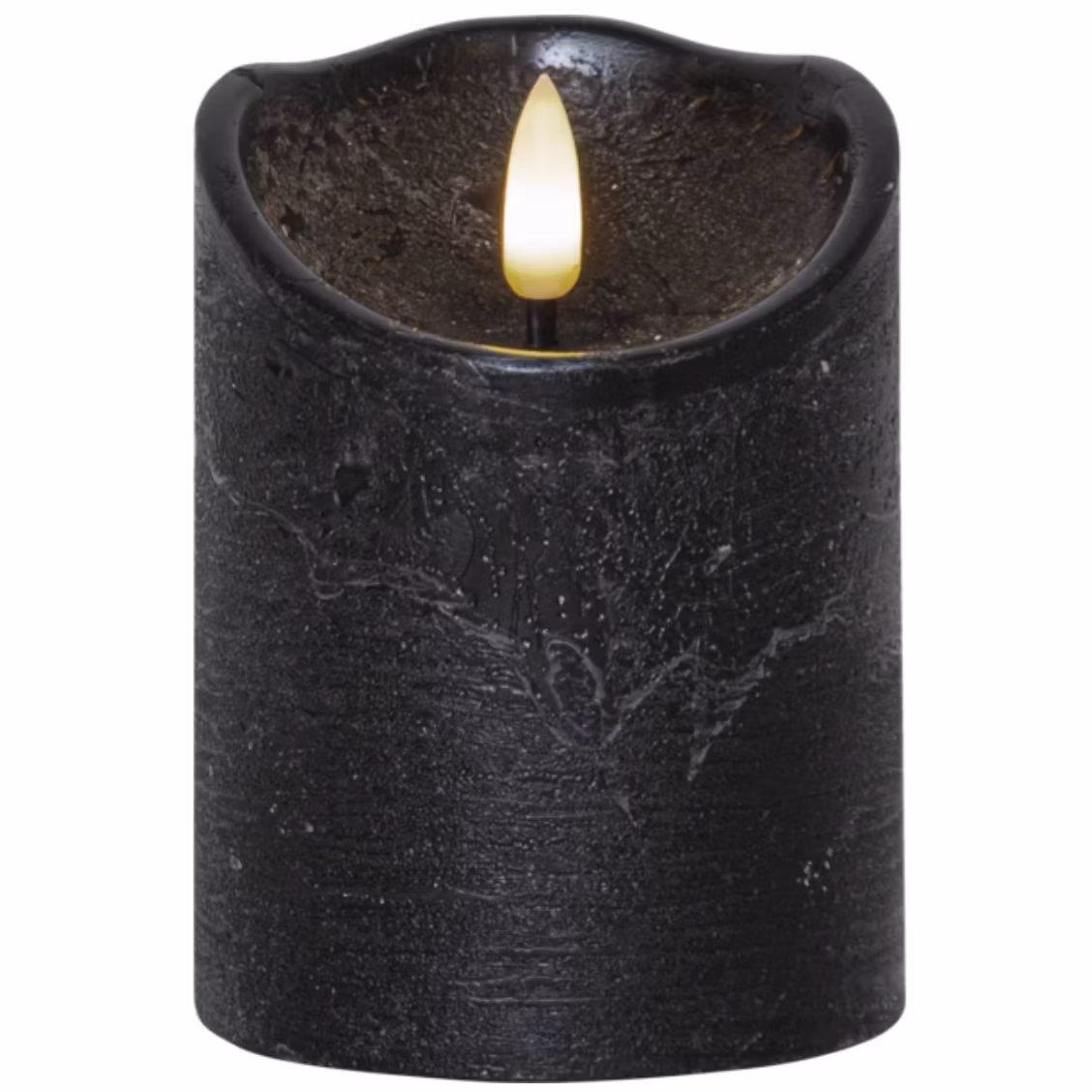 Led Blockljus Flamme Rustic