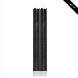 Led antikljus 2 pk Svarta