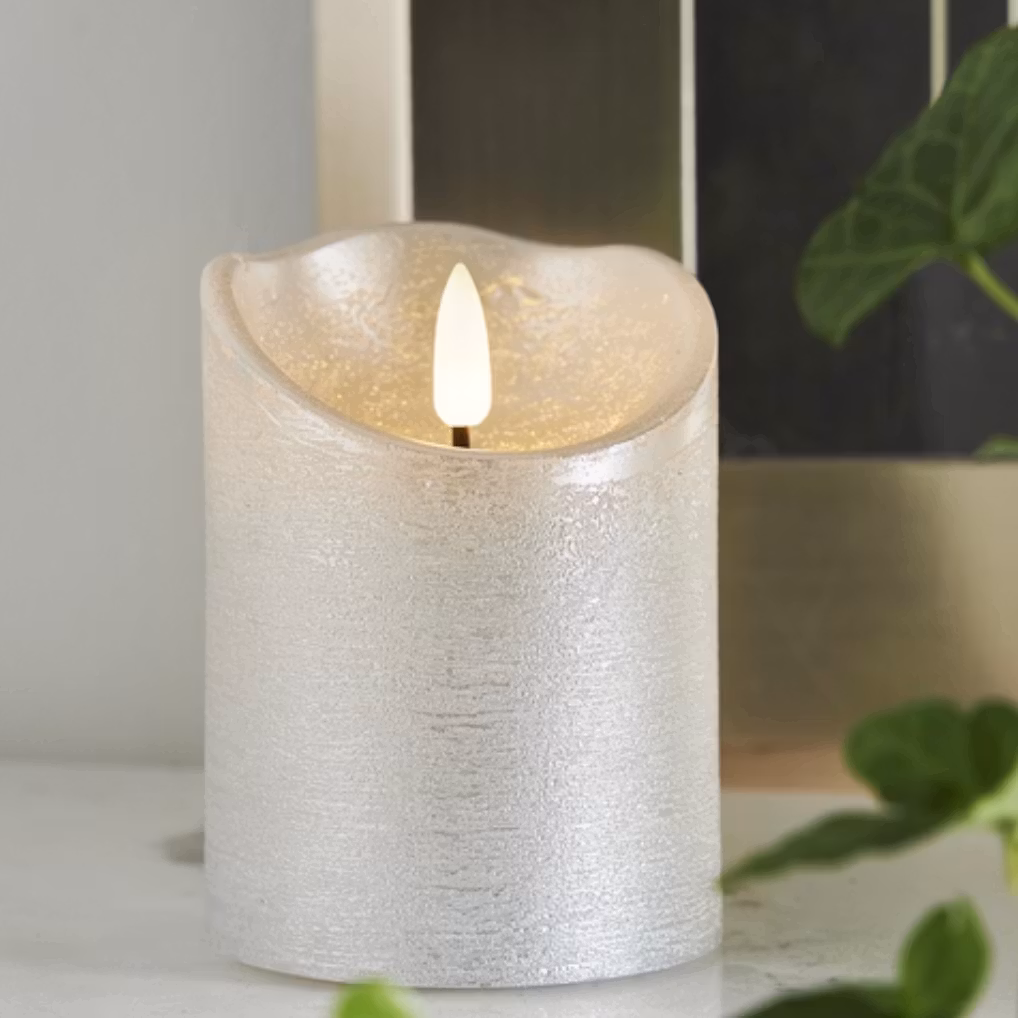 Led Blockljus Flamme Rustic