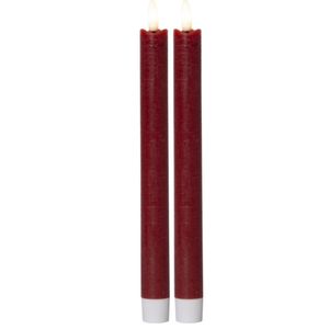 Led Antikljus 2-pack Flamme Röda