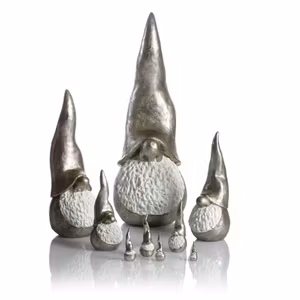 Dekortomten Silver H 12cm