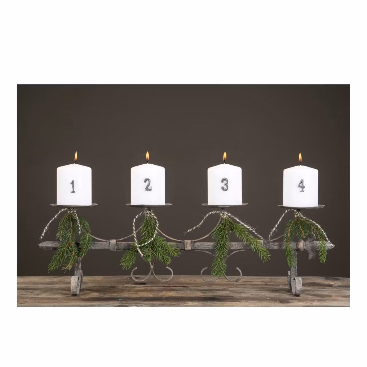 1-4 Adventssiffror Aluminium 50%