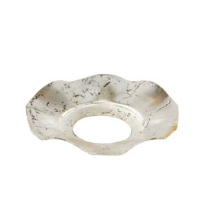 Ljusmanschett Metall Våg Champagne