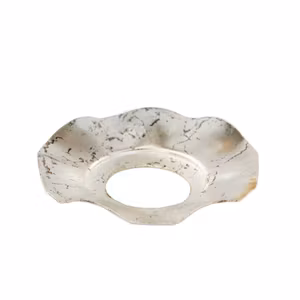 Ljusmanschett Metall Våg Champagne