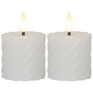 LED BLOCKLJUS 2-PACK FLAMME SWIRL
