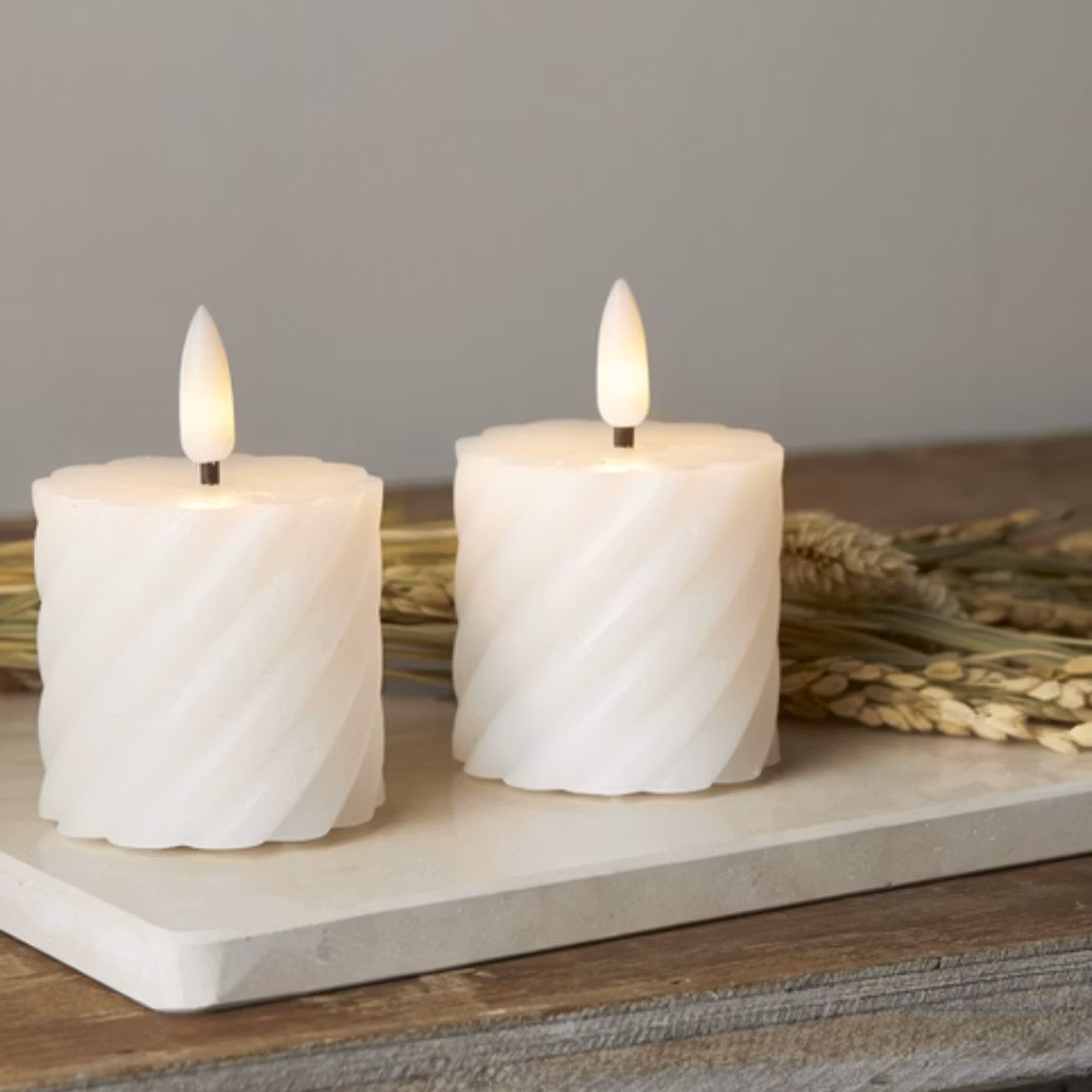 LED BLOCKLJUS 2-PACK FLAMME SWIRL