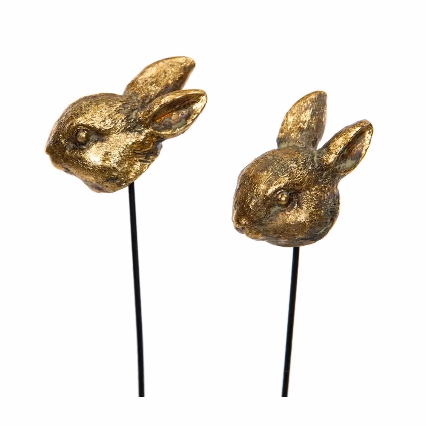 Kaninhuvud Stick Guld Poly