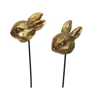 Kaninhuvud Stick Guld Poly