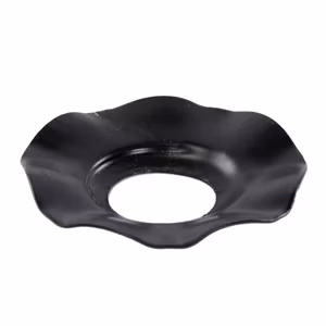 Ljusmanschett Metall Våg Svart