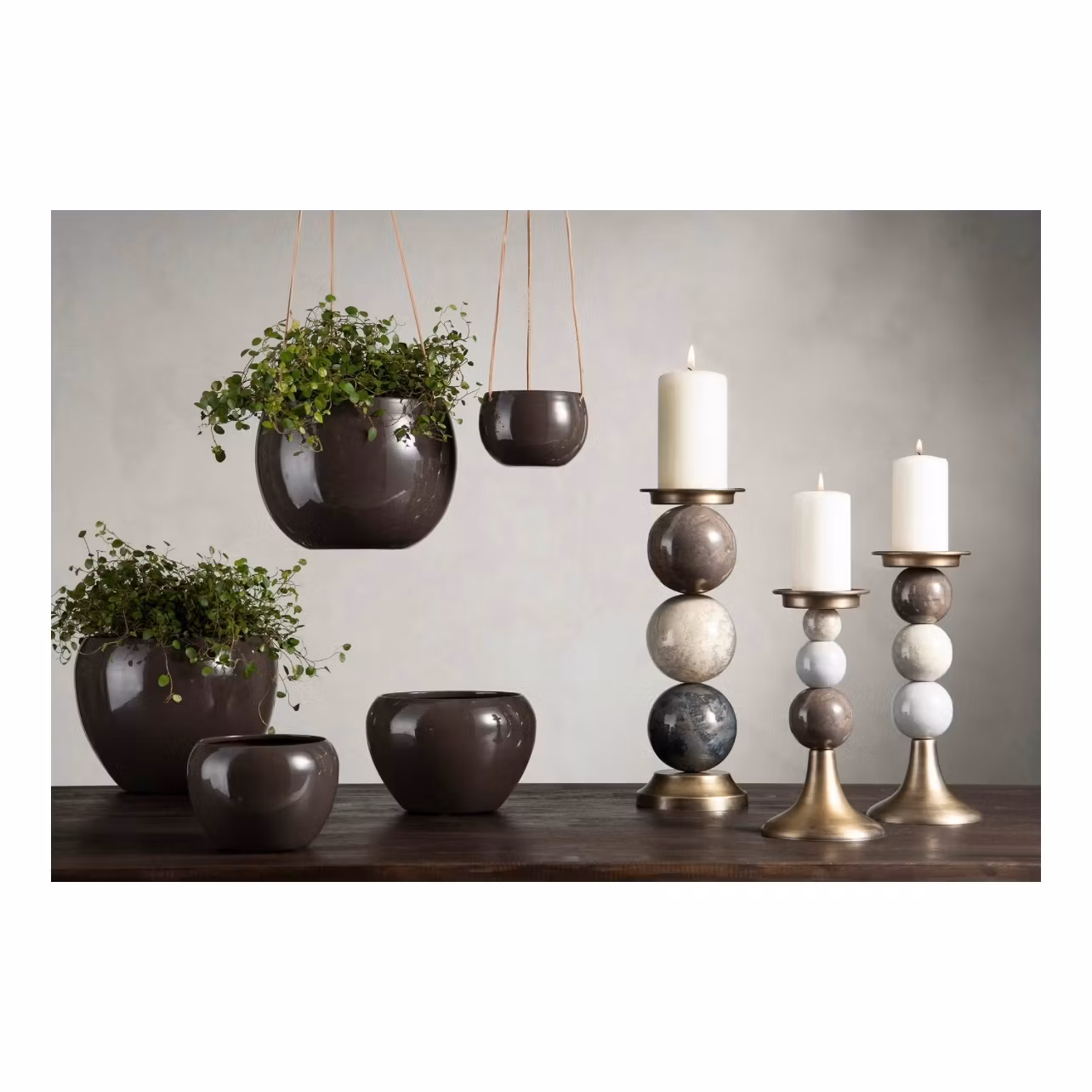 Ljusstake Blockljus Multi Stone