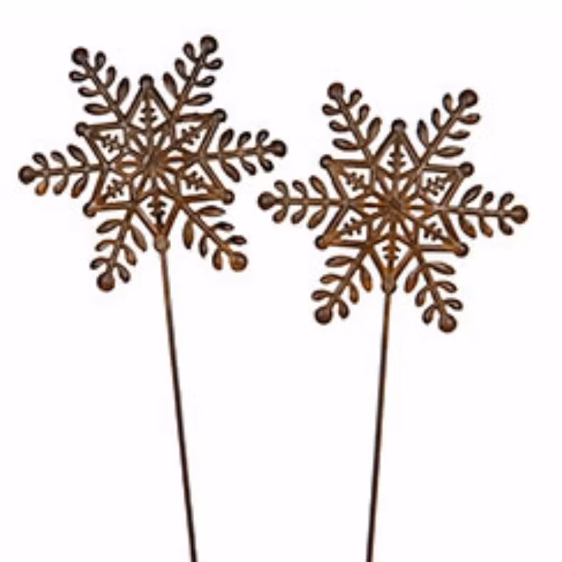 Snöflinga Stick Metall Brun