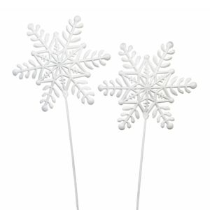 Snöflinga Stick Metall Vit