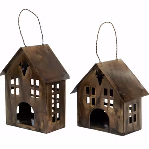 Hus Hänge Mix Antik Brun 2pk