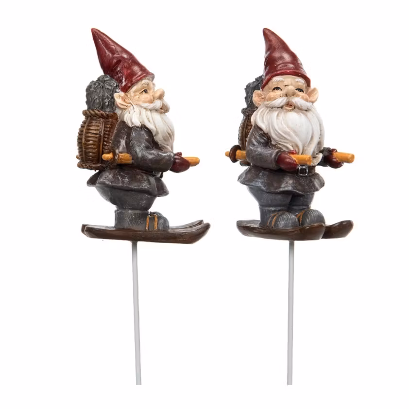 Tomte Stick Skidåkare Poly 2pk